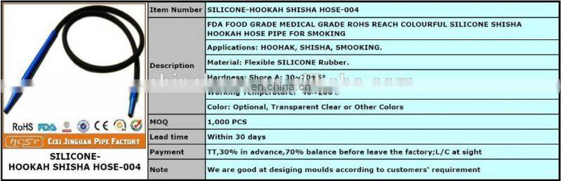 Factory Direct Supply 12x18mm Eco-Friendly Colorful Elasticity Durable FDA Hookah Silicone Hose Hookah Hose Silicone Hookah Hose