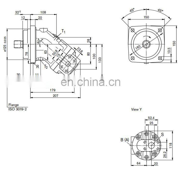 Rexroth A2FO10/61R-PAB06 hydraulic axial piston pump