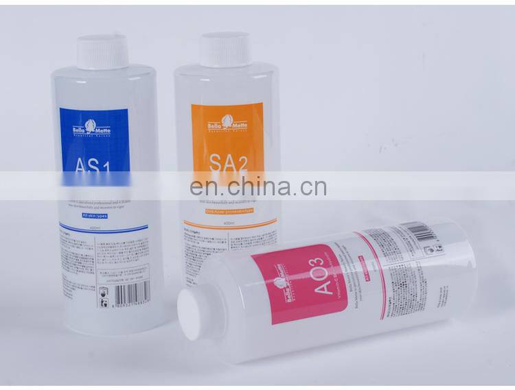 2019 Hot Selling 3 Bottles 400ML Hydra Dermabrasion Machine Small Bubble Solution Cleans And Hydrates Skin