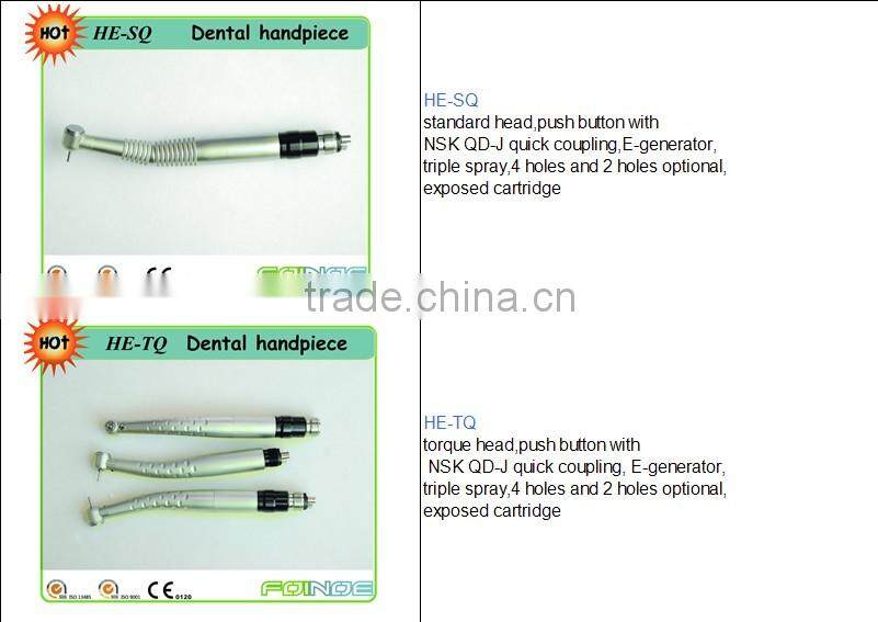 Model: HT-T/HT-TQ CE Approved dental push button high speed handpieces