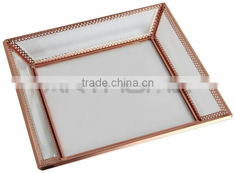 Direct Factory Price Newest Design Mirror Stainless Steel Serving Tray/metal tray