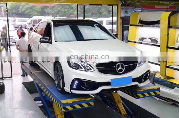 Perfect fitment Plastic material WD style body kit for Mercedes Benz E class w212 front bumper rear bumper and side skirts