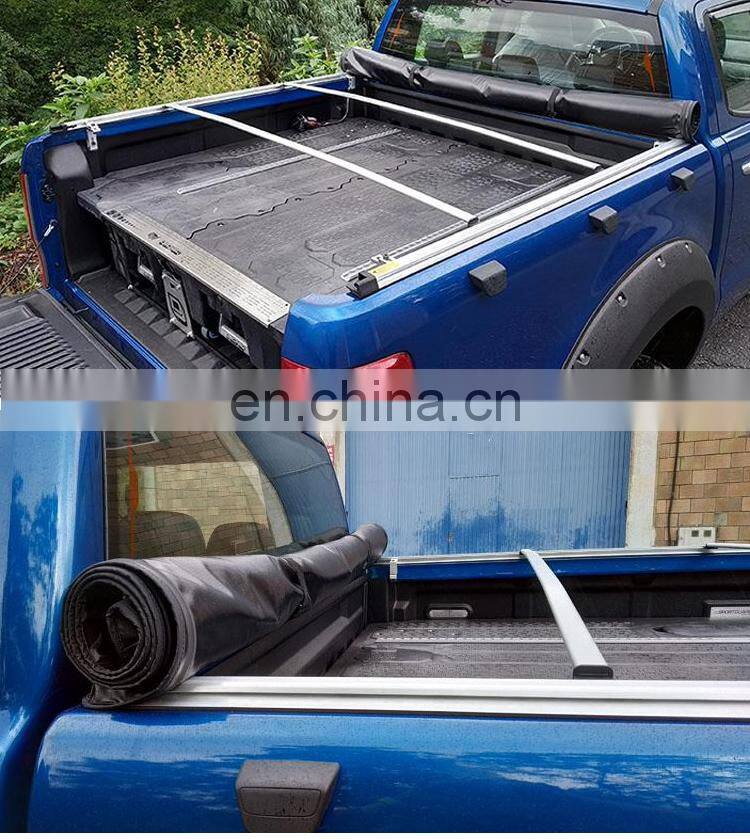 Soft Roll Up Truck Bed Tonneau Cover For 2015-2020 F150