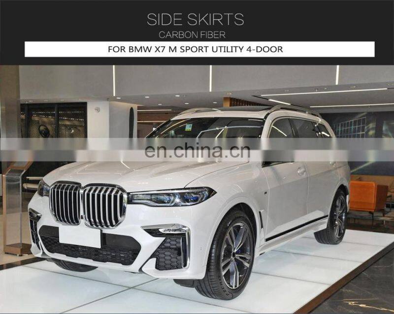 JC Sportline Carbon X7 G07 Side Skirts Extension for BMW X7 M50i Sport Utility 4-Door 2020 2021