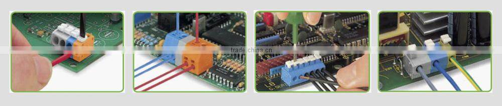 Pitch 5.00 mm 300V 10A 2P-24P Spring Terminal blocks Screwless terminals