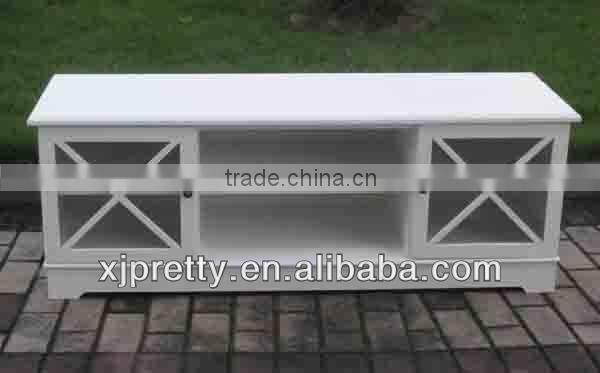 modern white TV stand 2 door