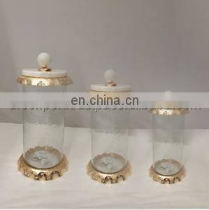 Luxury Lilly Lid Metal & Glass Canister