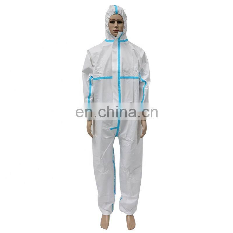 Coverall Isolation CAT III Diaposble Coverall with blue tape