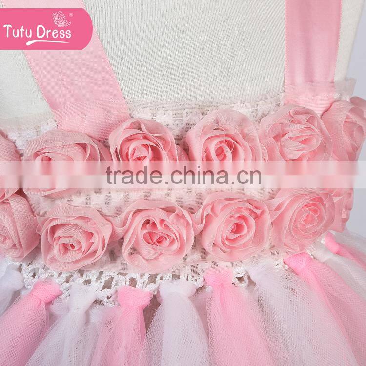 The beautiful and sweet pink flower girl dress of 7 years old