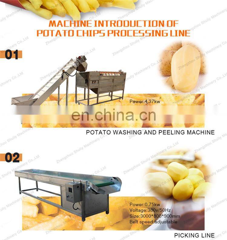 Factory price big capacity french fries production line potato chips frying machine