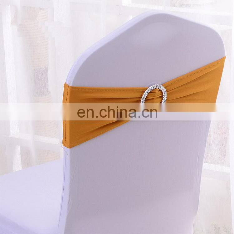 Ready Stock 24 Colors Spandex Wedding Chair Sashes With Buckle Slider