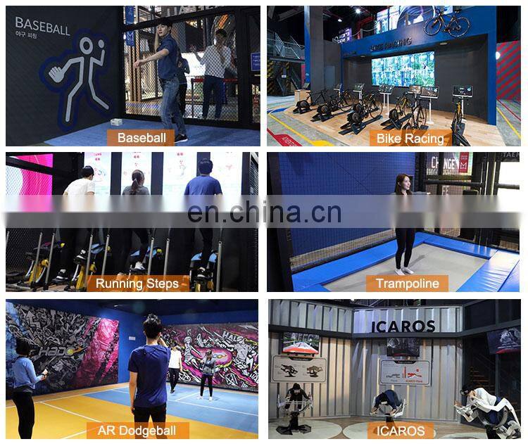 Complex Adventure Play Equipment Ninja Warrior Course Playground With Trampoline Park