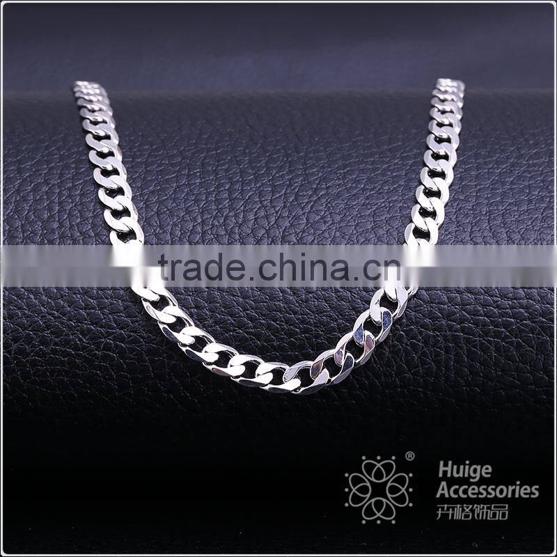 simple design fashion jewelry rhodium plated cheap short chain necklace