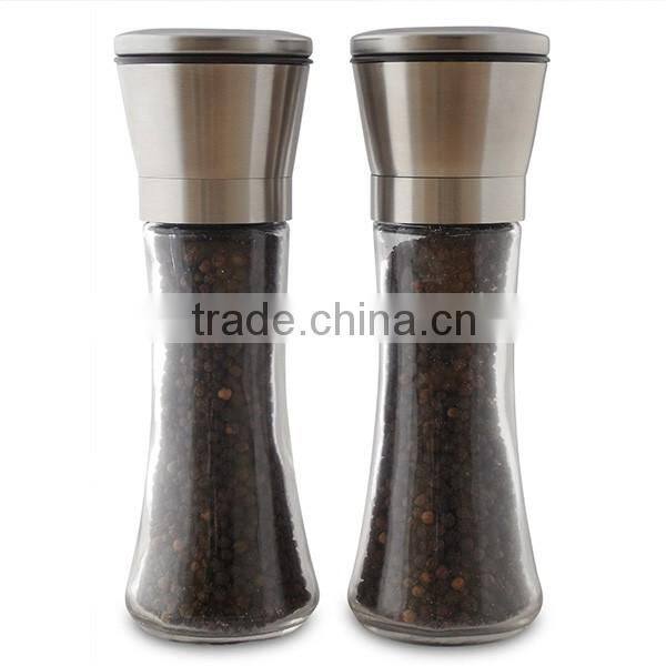 Amazon hot sell kitchen items Manual Mill Shakers With Adjustable Ceramic Grinder