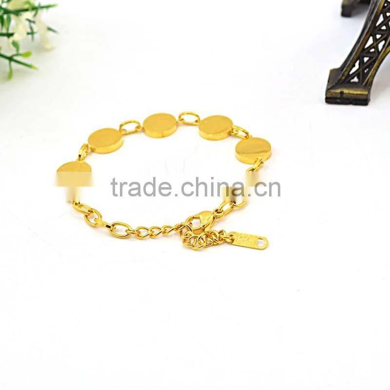 2016 Trending Products Gold Plated Jewelry Charm Bracelet