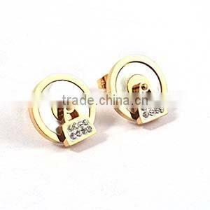 Golden earring designs for women lock earrings