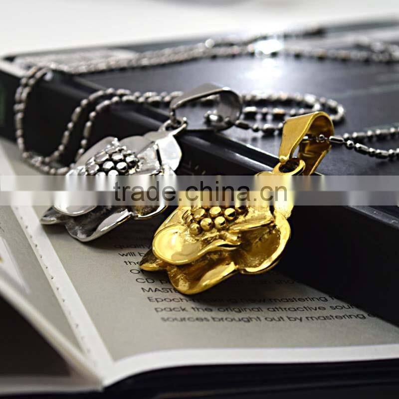 316l stainless steel jewelry casting stainless steel flower pendant