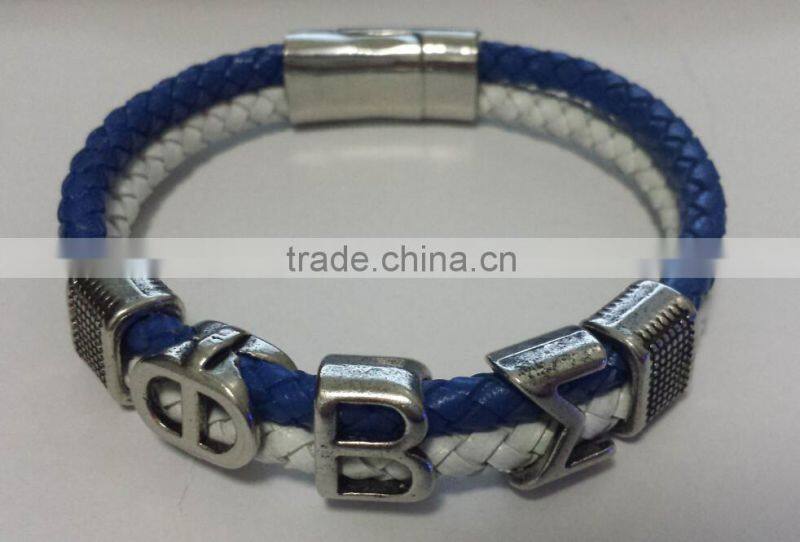 magnetic leather handmade bracelet bangle Alpha Phi Alpha divine bracelets,APA greek customized Fraternity Sorority jewelry