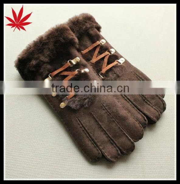 Lovely and sweet girls gift double face leather glove