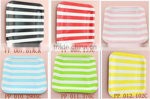 Happy Party Products Supplies Fancy Party Paper Plates,Round Paper Dish