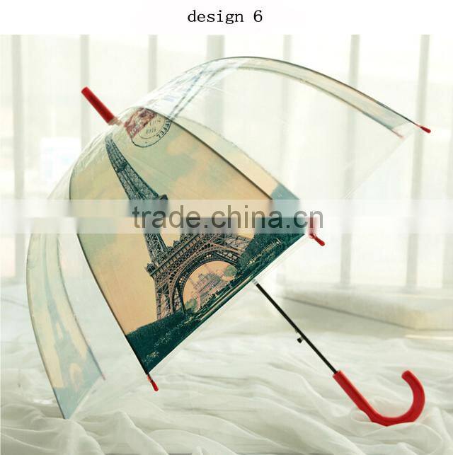 Fashion pvc transparent sex beautiful girl picture umbrella