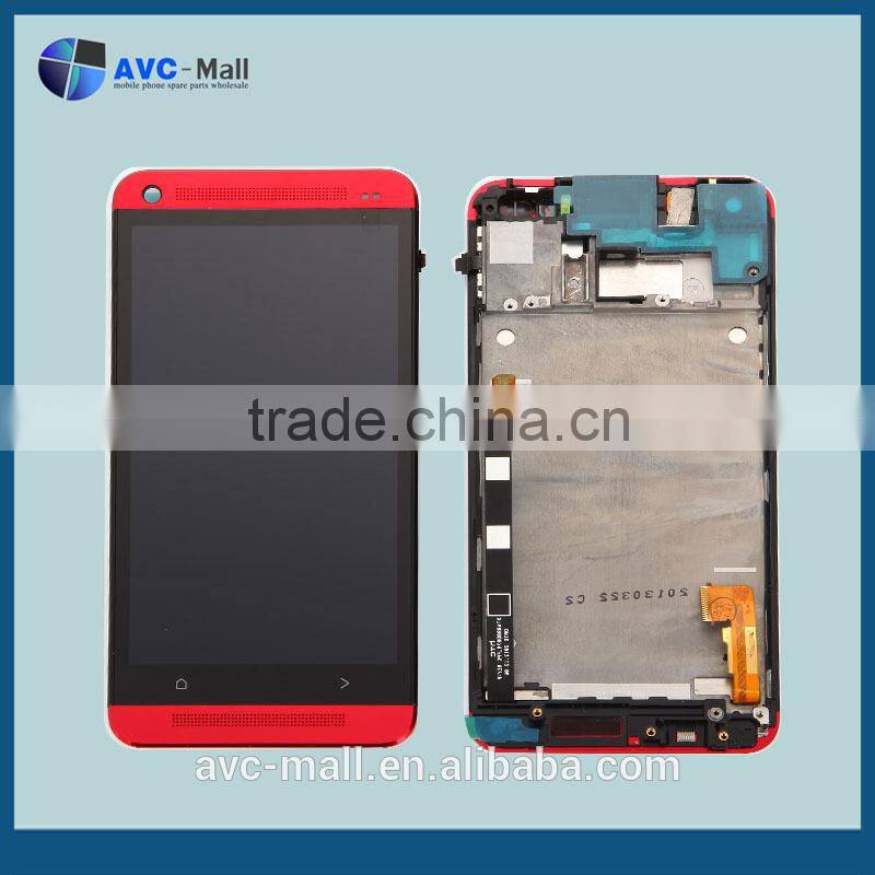 replacement LCD screen & digitizer assembly with frame for HTC One M7 black