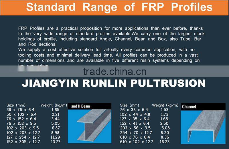 High Quality FRP Profiles frp rod frp channel