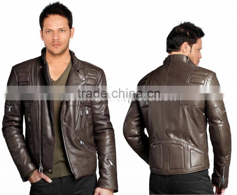 NEW BIKER LEATHER JACKET MODISH JERSY STYLE