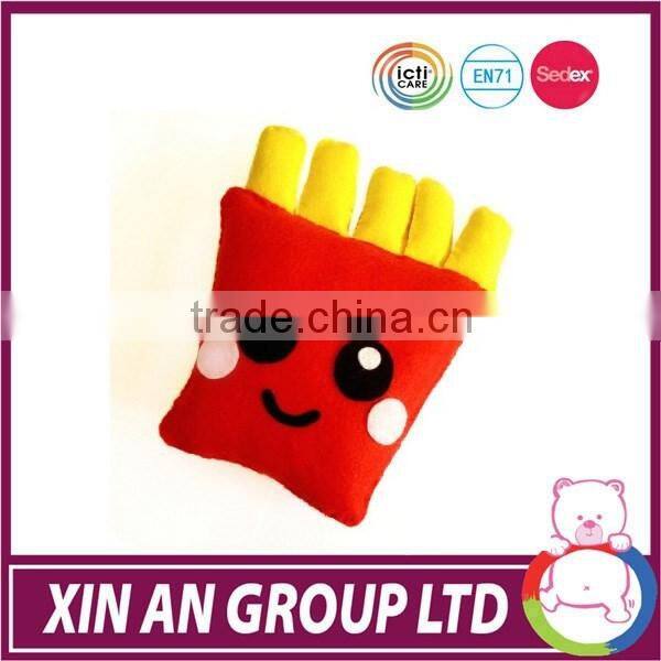 Custom high quality floppy plush food cushion