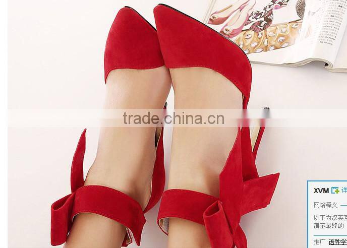 high quality red pointed toes high heel women pump shoes