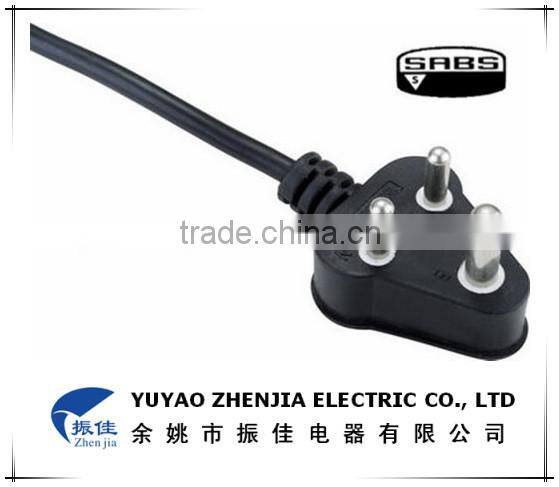 SABS South africa power plug 3 round pin / South africa power plug