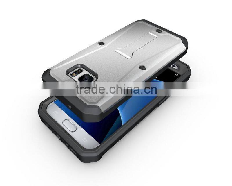 Wholesale Unique cell phone accessories For samsung Galaxy S7 Armored case PC+TPU Waterproof Mobile back cover case