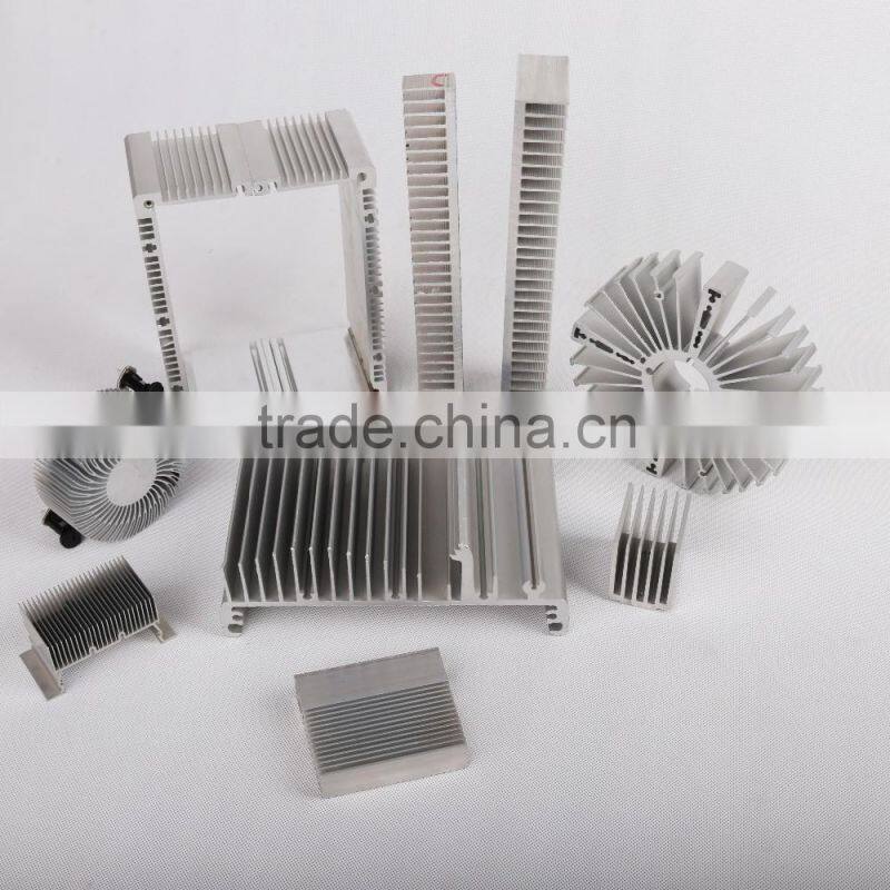 Custom made aluminum parts extrusion heat sink