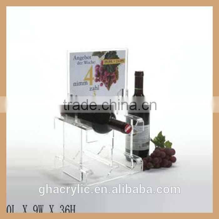 creative acrylic wine display rack for wine bottle