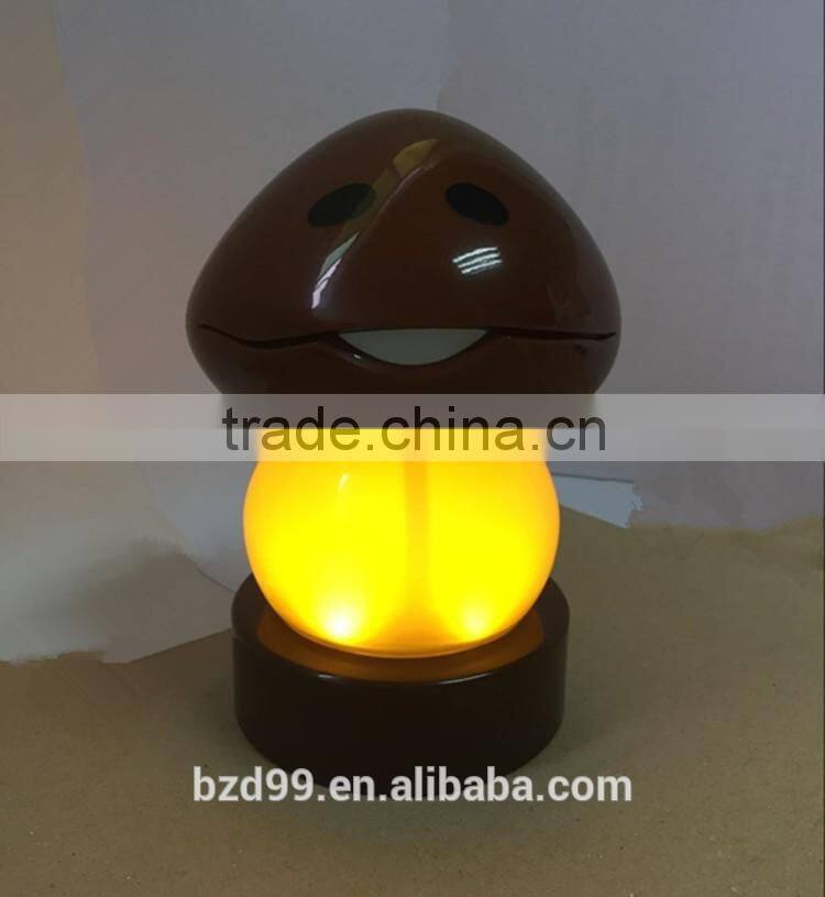New Promotional Creative Design Cartoon Mushroom Push Control Indoor Battery Operated LED Table Lamp