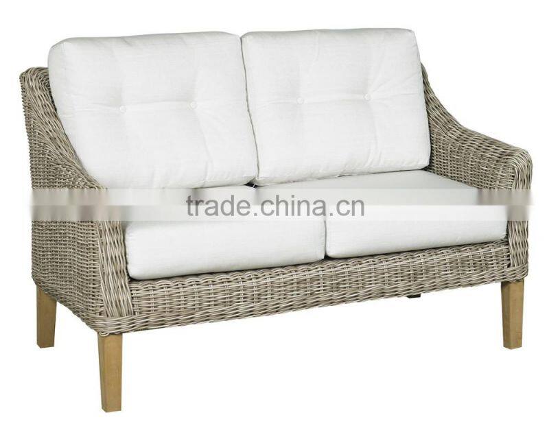 Outdoor rattan furniture PE patio wicker chaise sofa set