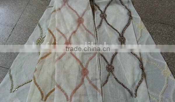 Modern hot sell rose embroidery tablecloth fabric