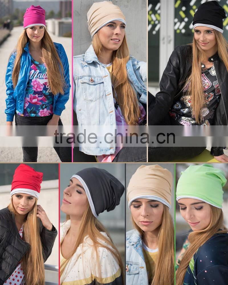 Factory New Arrived Hot Sale Women Custom Cotton Beanie Caps Wholesale
