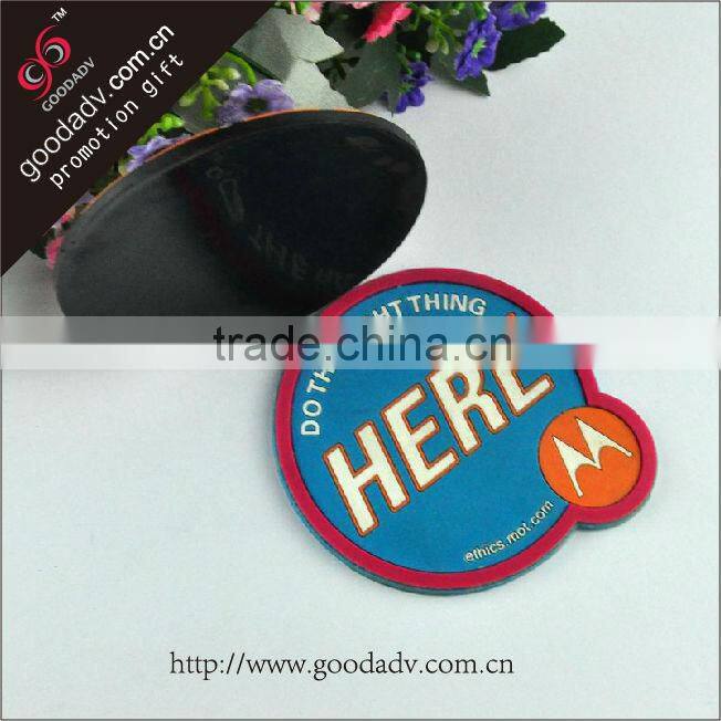 2015 guangzhou factory custom cute design waterproof soft pvc coaster