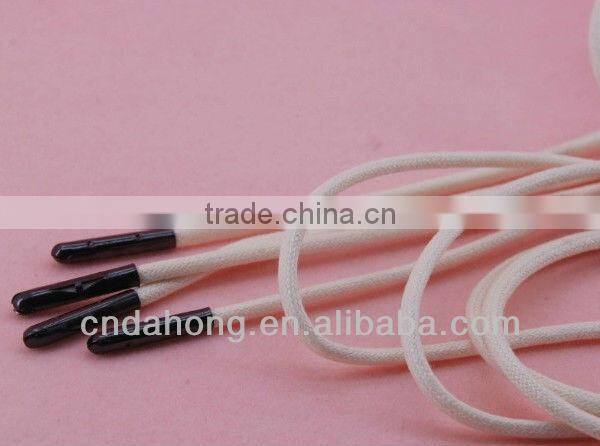 Thin Round Cord Laces with Metal Tips
