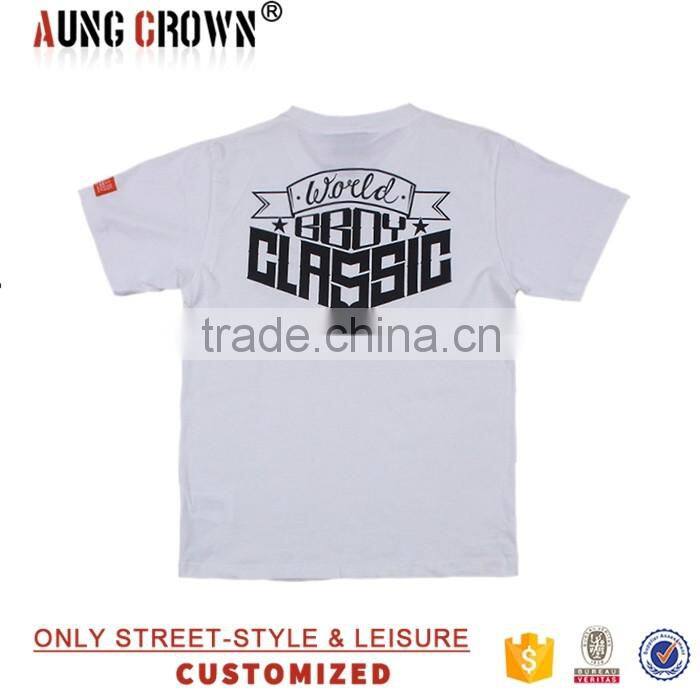 Hot Sale Fashion Promotion Men White T Shirt With Your Own Logo Made in China Oem