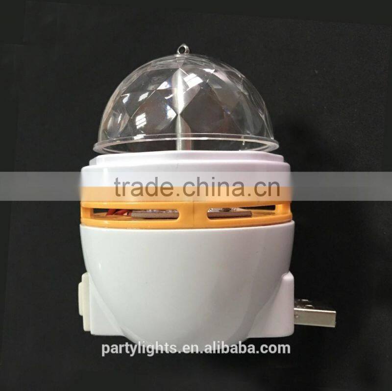 USB Plug Plastic RGB Color Changing Mini Decoration Laser Disco Light