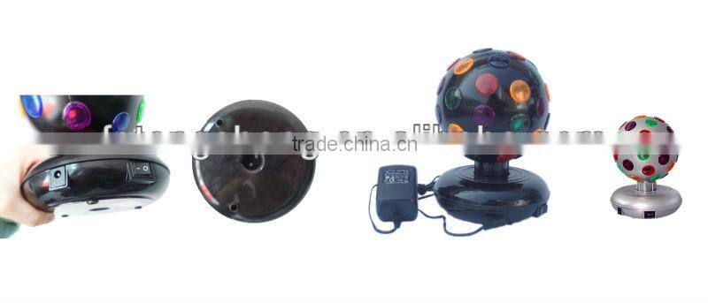6'' rotating disco ball 1PCS Halogen bulb changing color LED party decor light