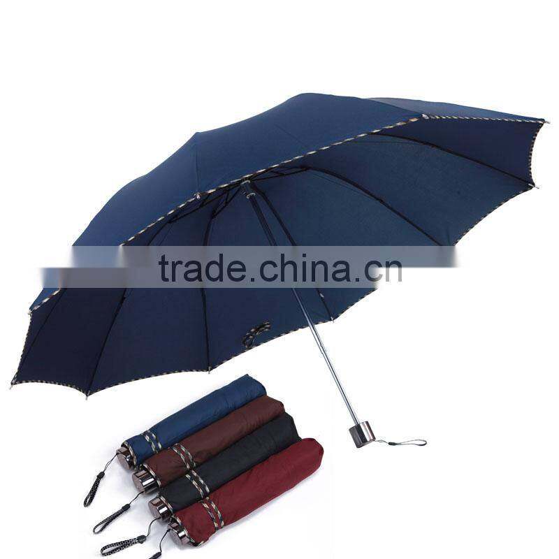 YR3684 High quality fashional black handle promotional solid umbrella