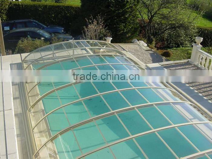 high light transmission&fireproof plastic buidling material PC panel for swimming pool construction