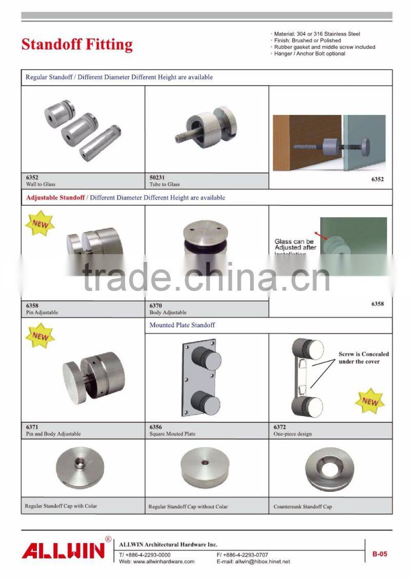 Square Good Electroplating Zinc Glass Railing Clamp