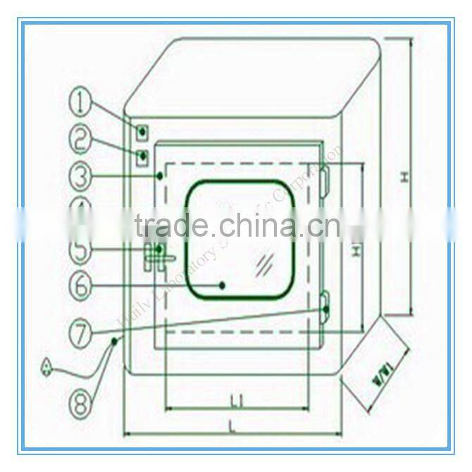 Electronic internal lock laboratory pass box furniture