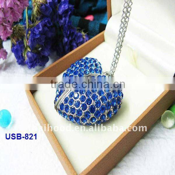 promotion gift heart shape jewelry usb flash drive