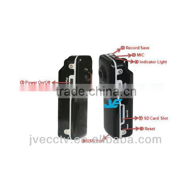 JVE-3303B mini thumb camera by manual and voice control , 720*480/30 fps video and audio recorder SD/TF Card Suppot