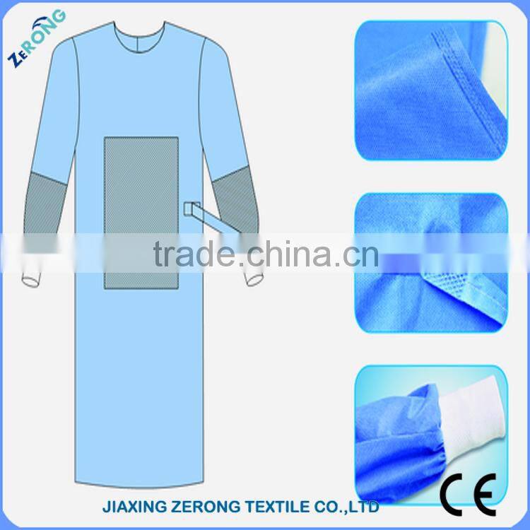 Disposable SMS STERILED half reinforced nonwoven doctor gown